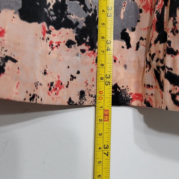 💕Chic by Jacob | Coral & Grays Floral Sleeveless Sheath Dress Notch Neck Lined - Picture 8 of 11